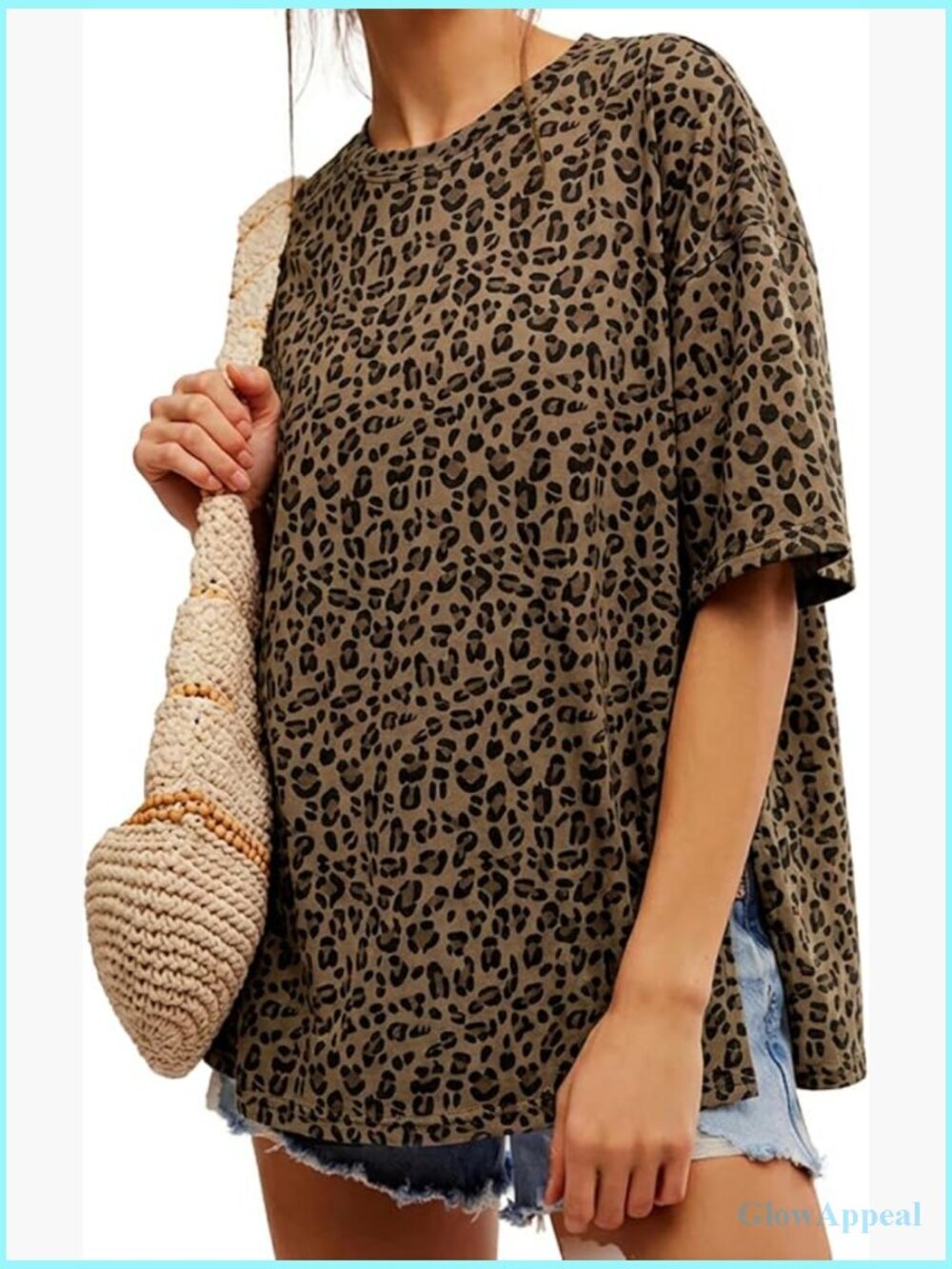 Oversized T-Shirt Side Slit Hem Eco Soft Fabric Summer Casual Loose Fit
